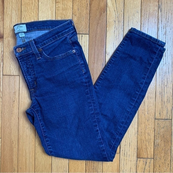 J. Crew 8" Toothpick Jeans Medium Blue Wash  size 27 - Picture 1 of 7
